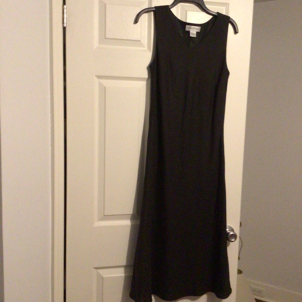 BROOKS BROTHERS BLACK LINEN DRESS